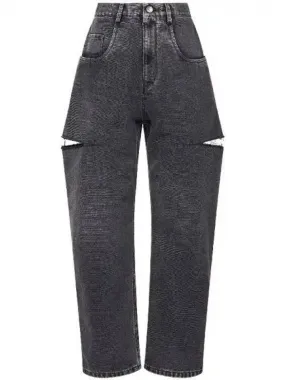 Maison Margiela Cutout Cotton Denim Pants 270621