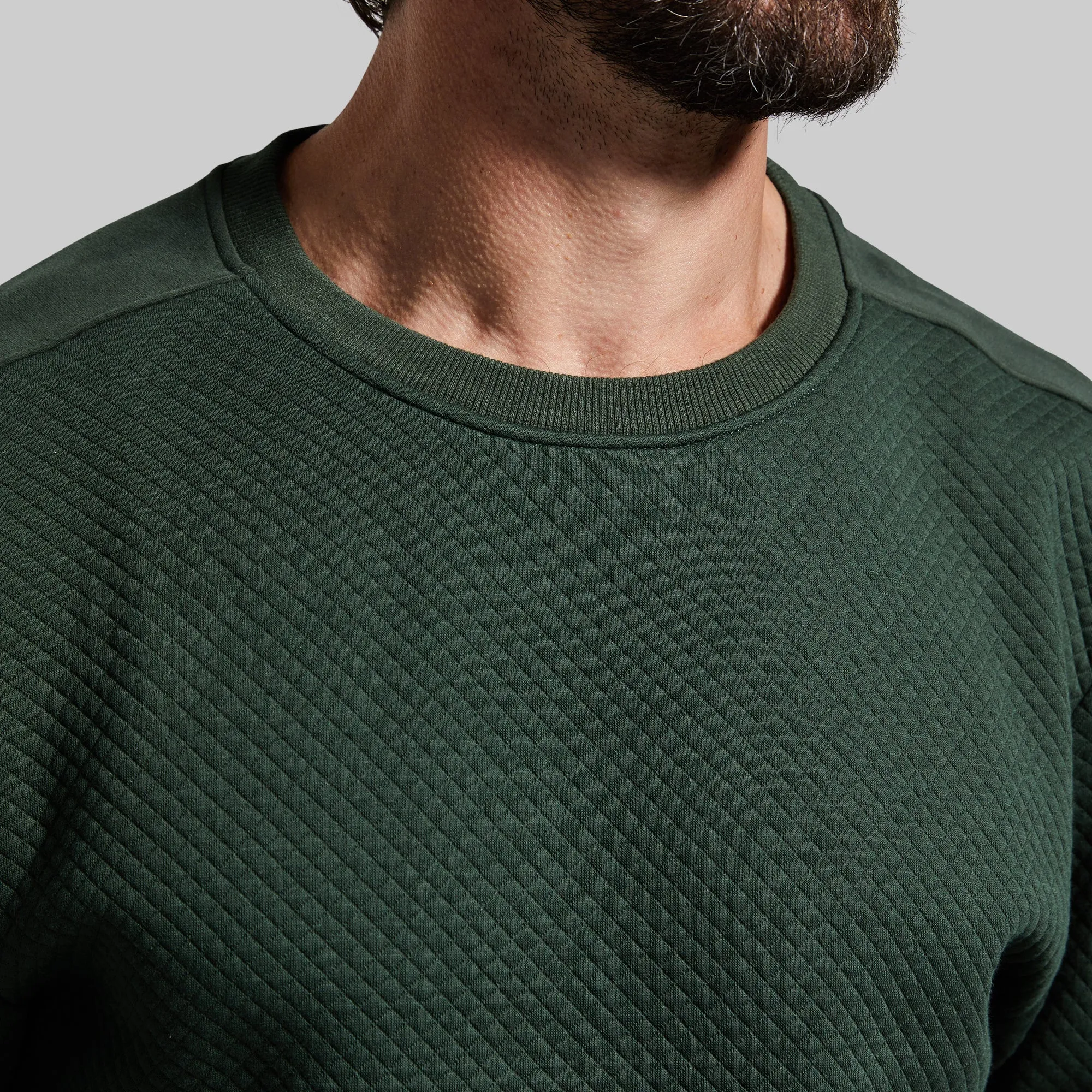 Men's Waffle Crewneck Pullover (Pine)