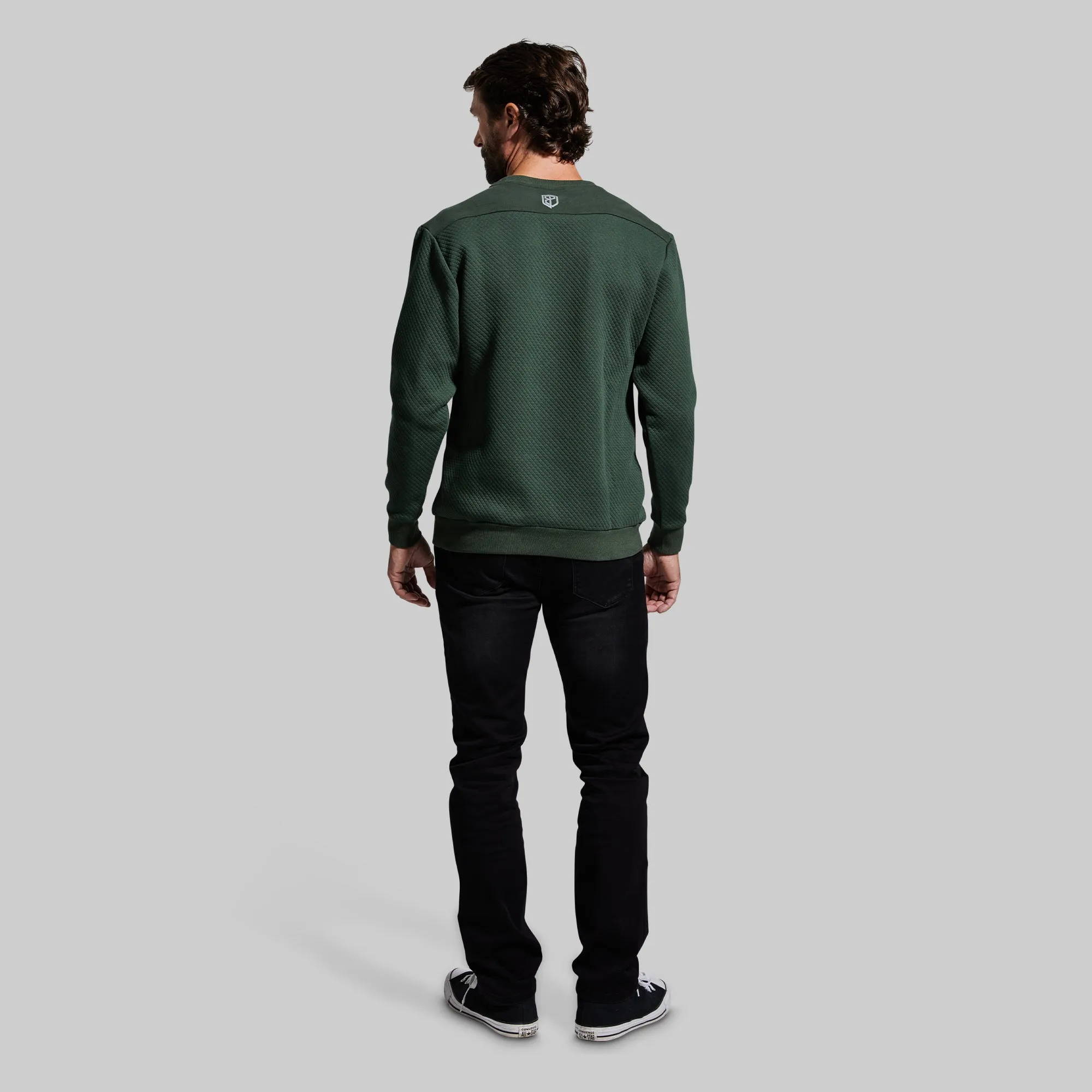 Men's Waffle Crewneck Pullover (Pine)