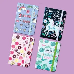 Mini Pocket Diary with Band - Unicorn