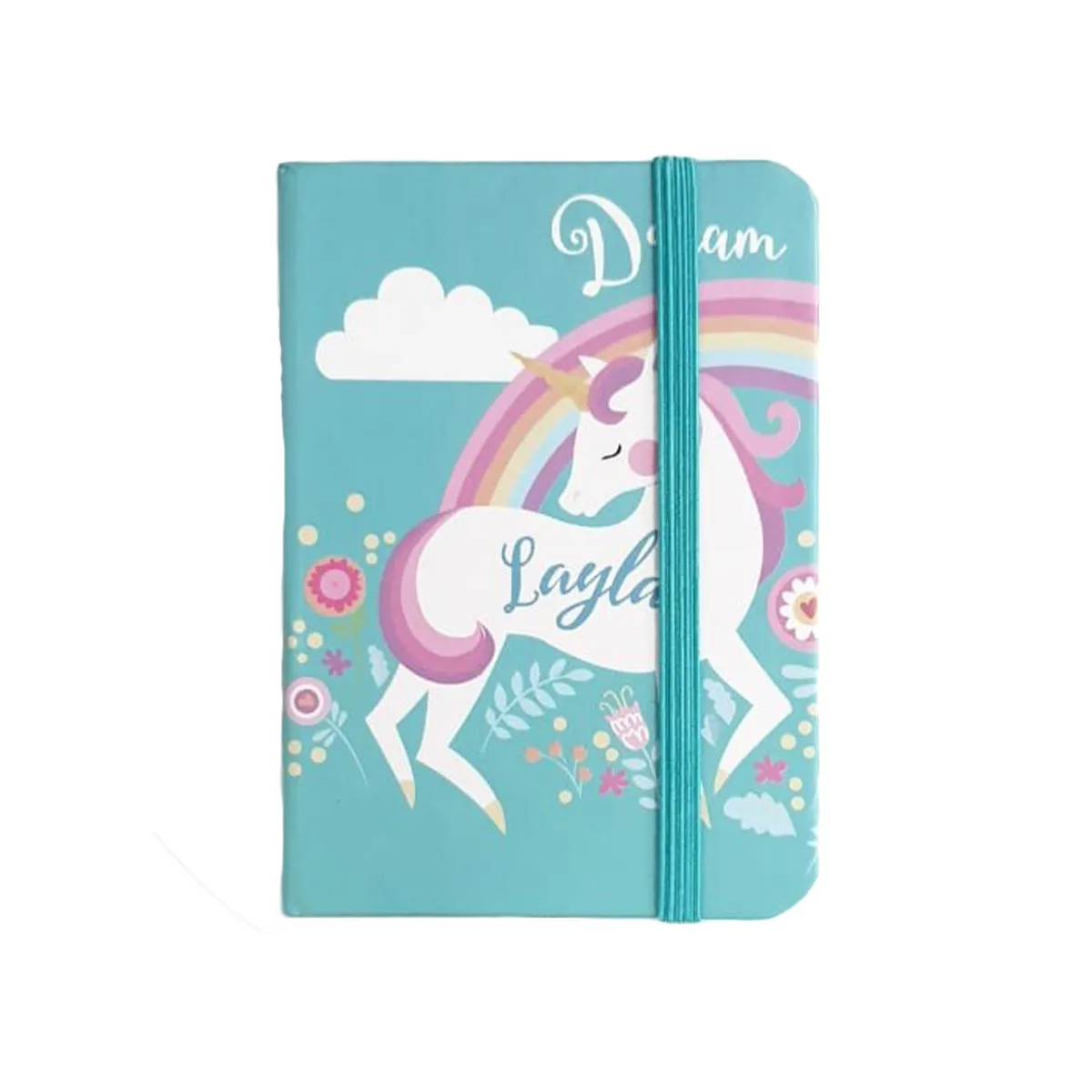 Mini Pocket Diary with Band - Unicorn