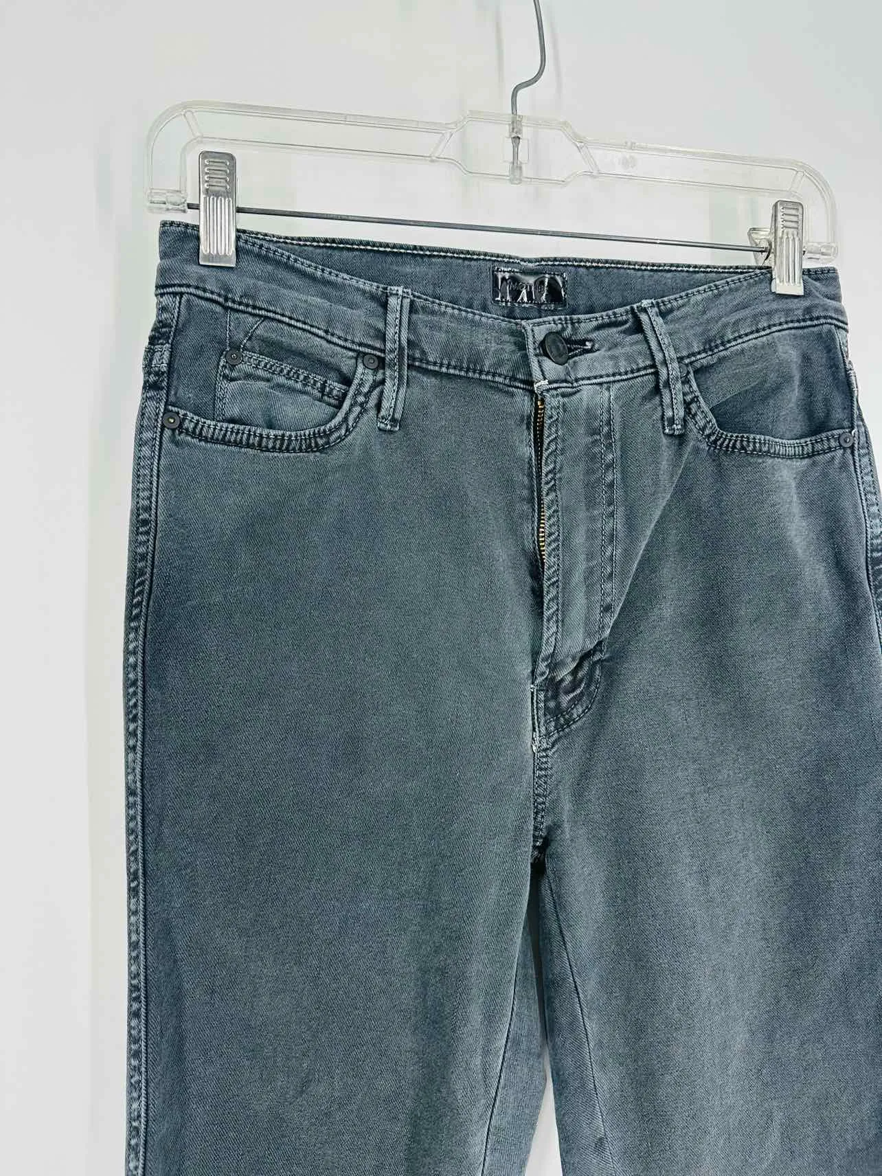 Mother Size 27=4 Dk Slate Frayed Denim Premium Denim Jeans