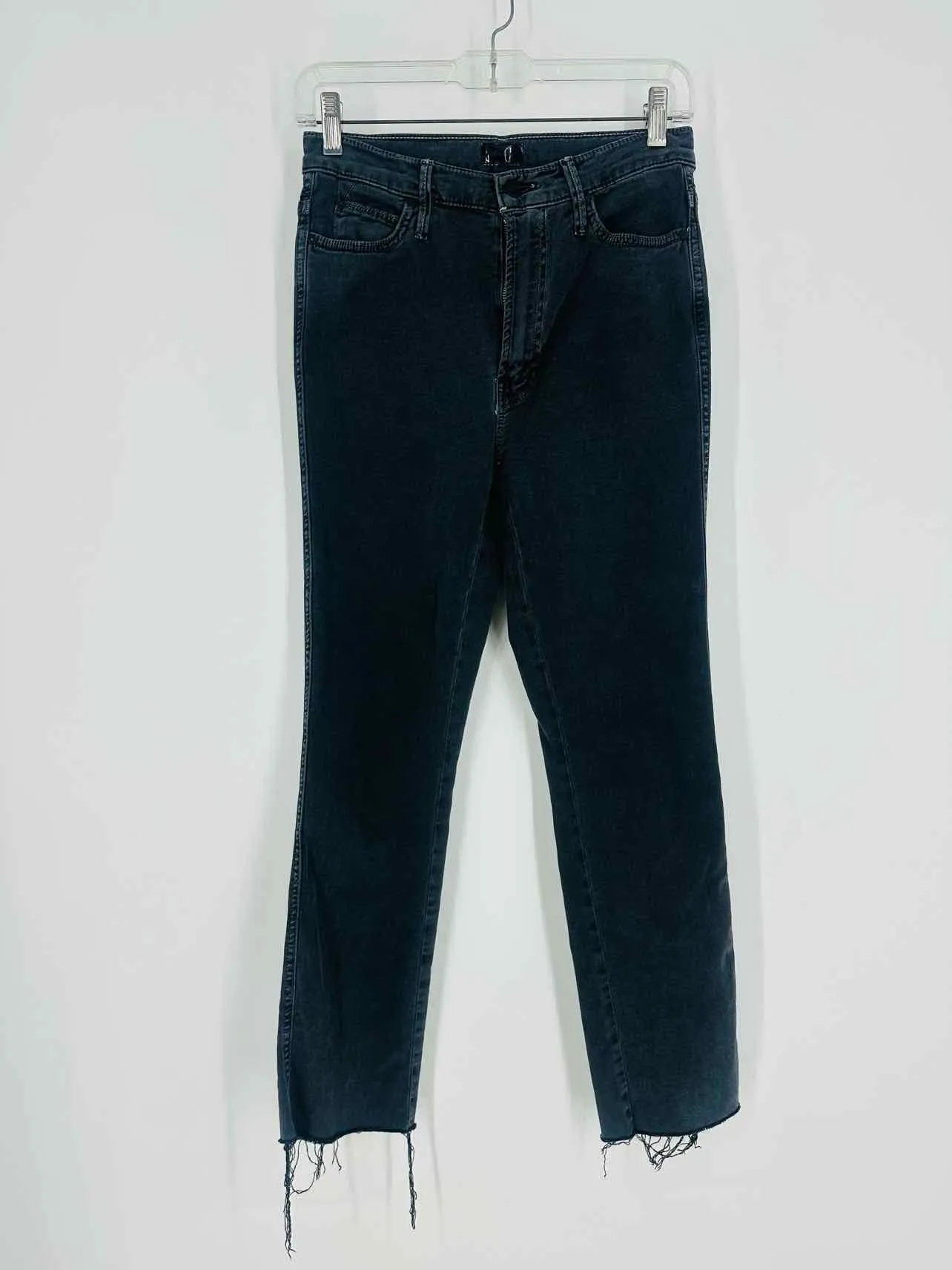 Mother Size 27=4 Dk Slate Frayed Denim Premium Denim Jeans