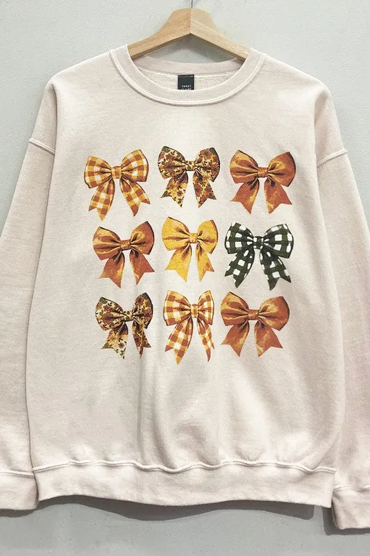 Multi-Bow Fall Sweatshirt S-XL