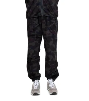 Needles Zipped W.U. Pants Micro Fur Papillon Camo Black