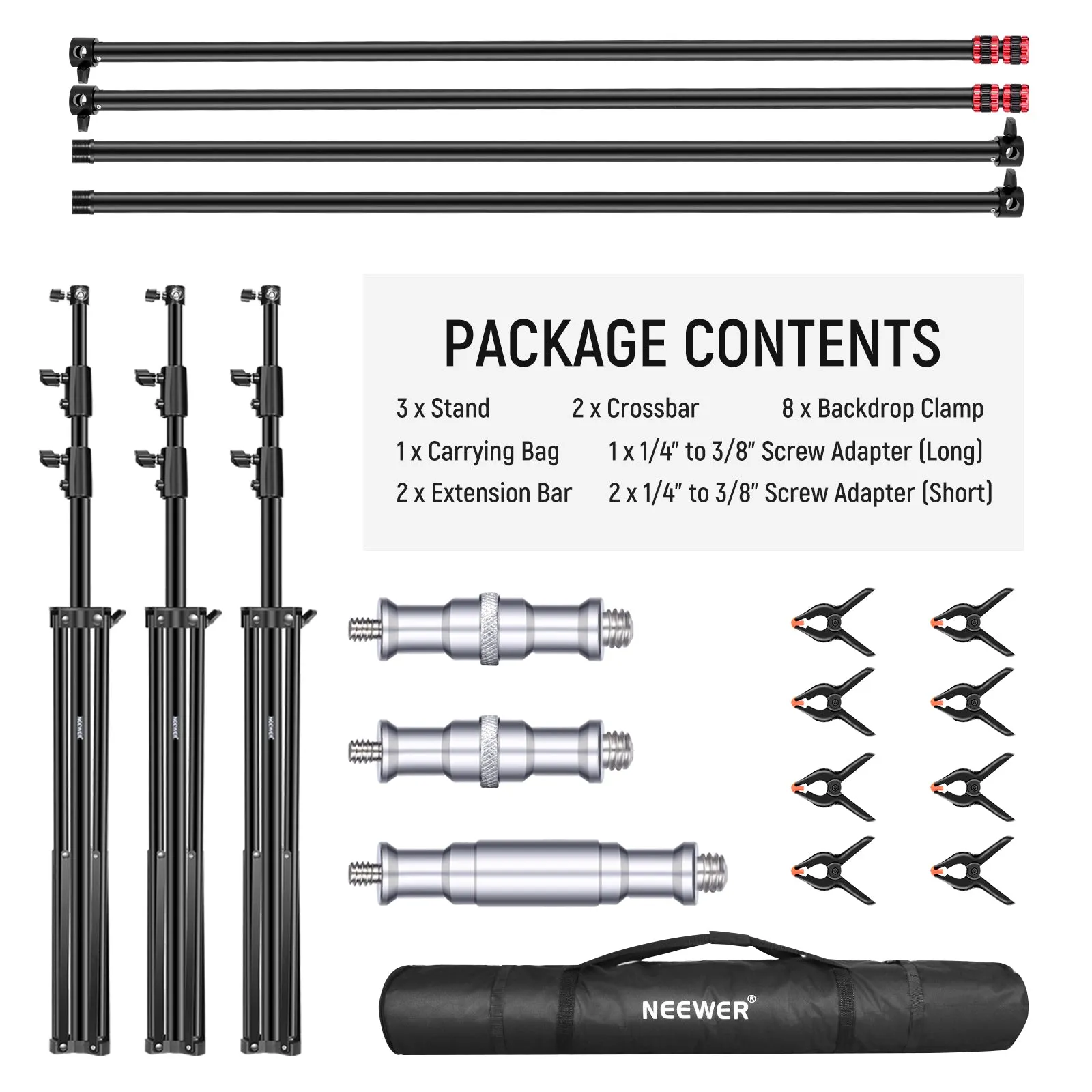 NEEWER NK-ST2860 Backdrop Stand Heavy Duty Background Support System