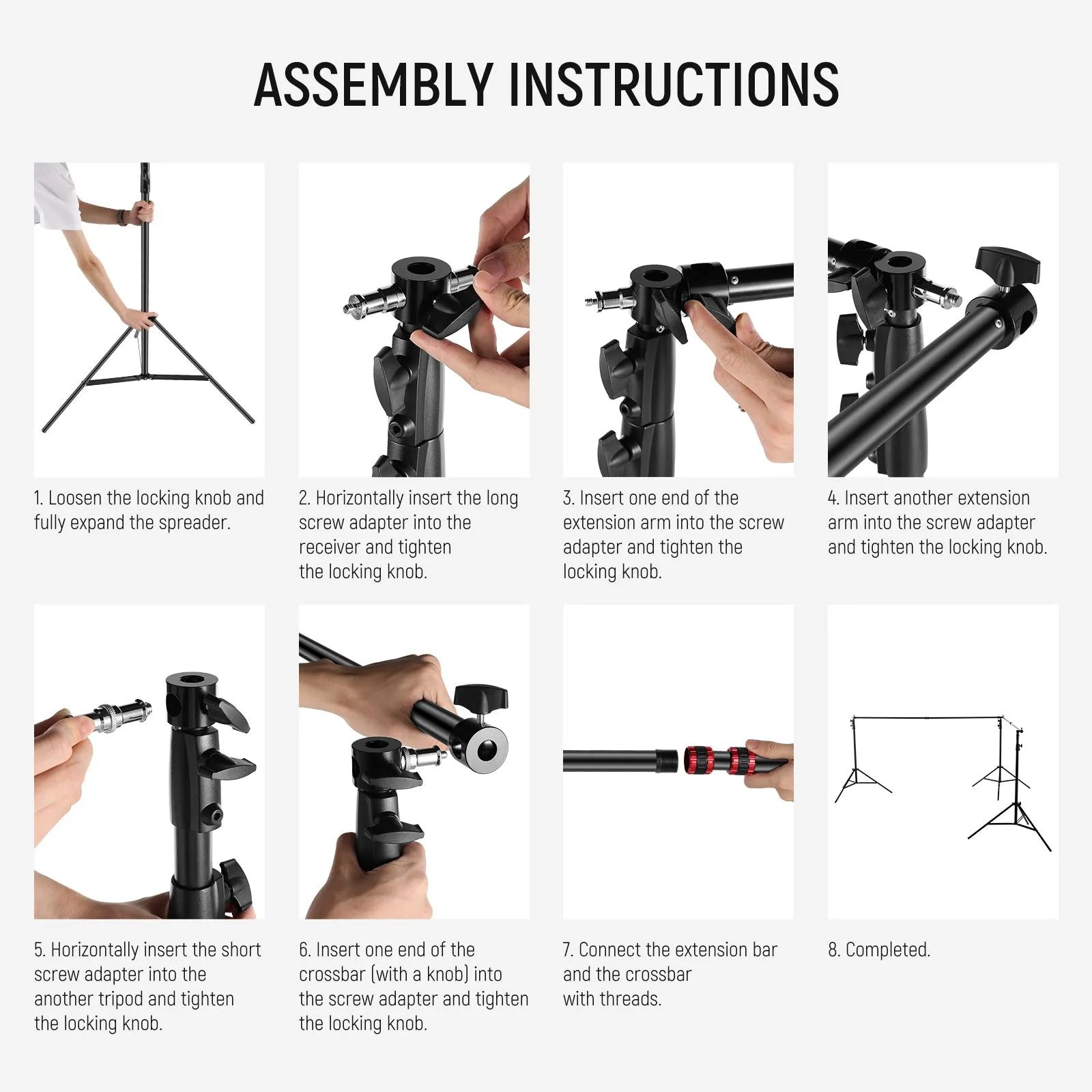 NEEWER NK-ST2860 Backdrop Stand Heavy Duty Background Support System