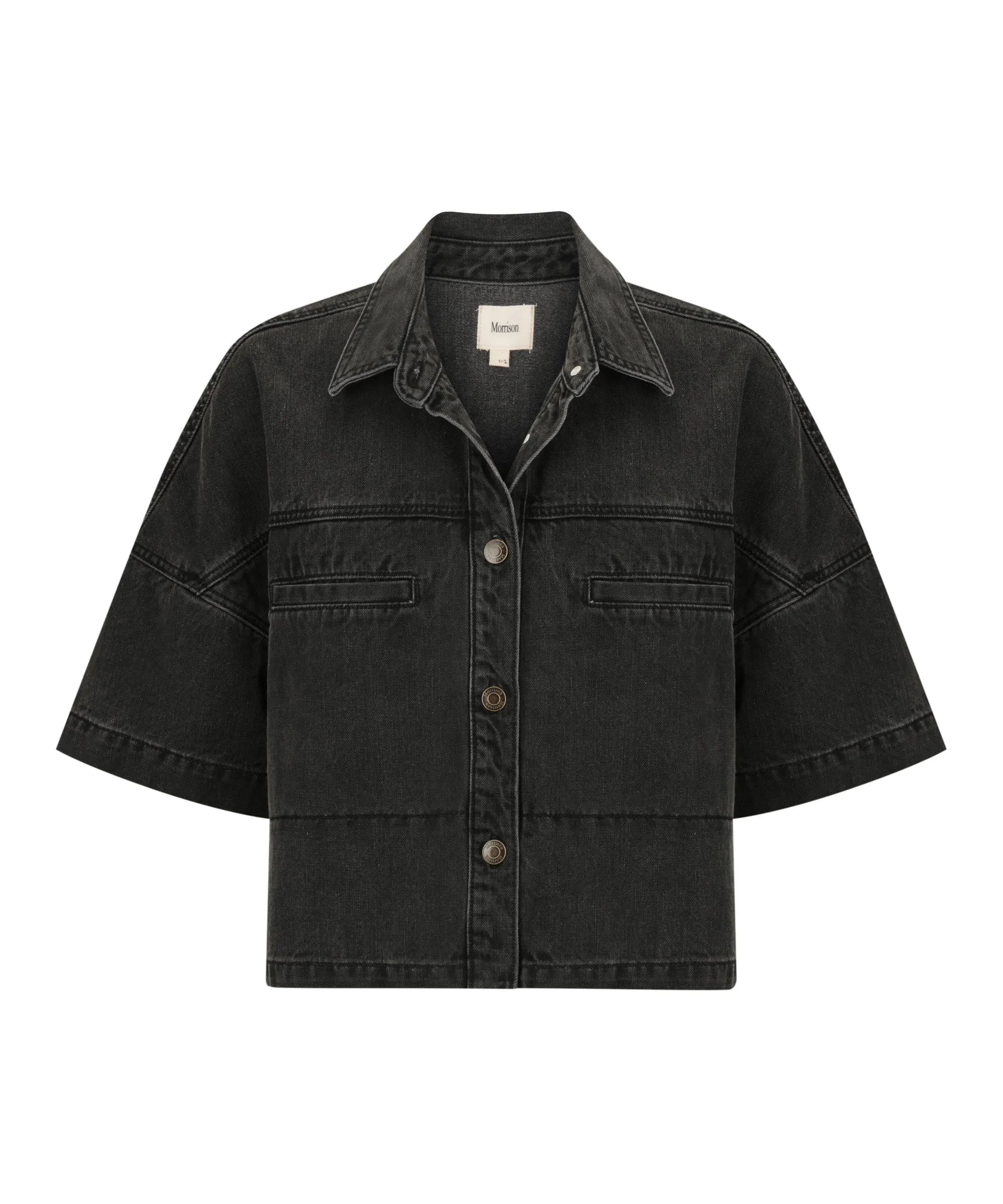 Noir Denim Shirt_Black