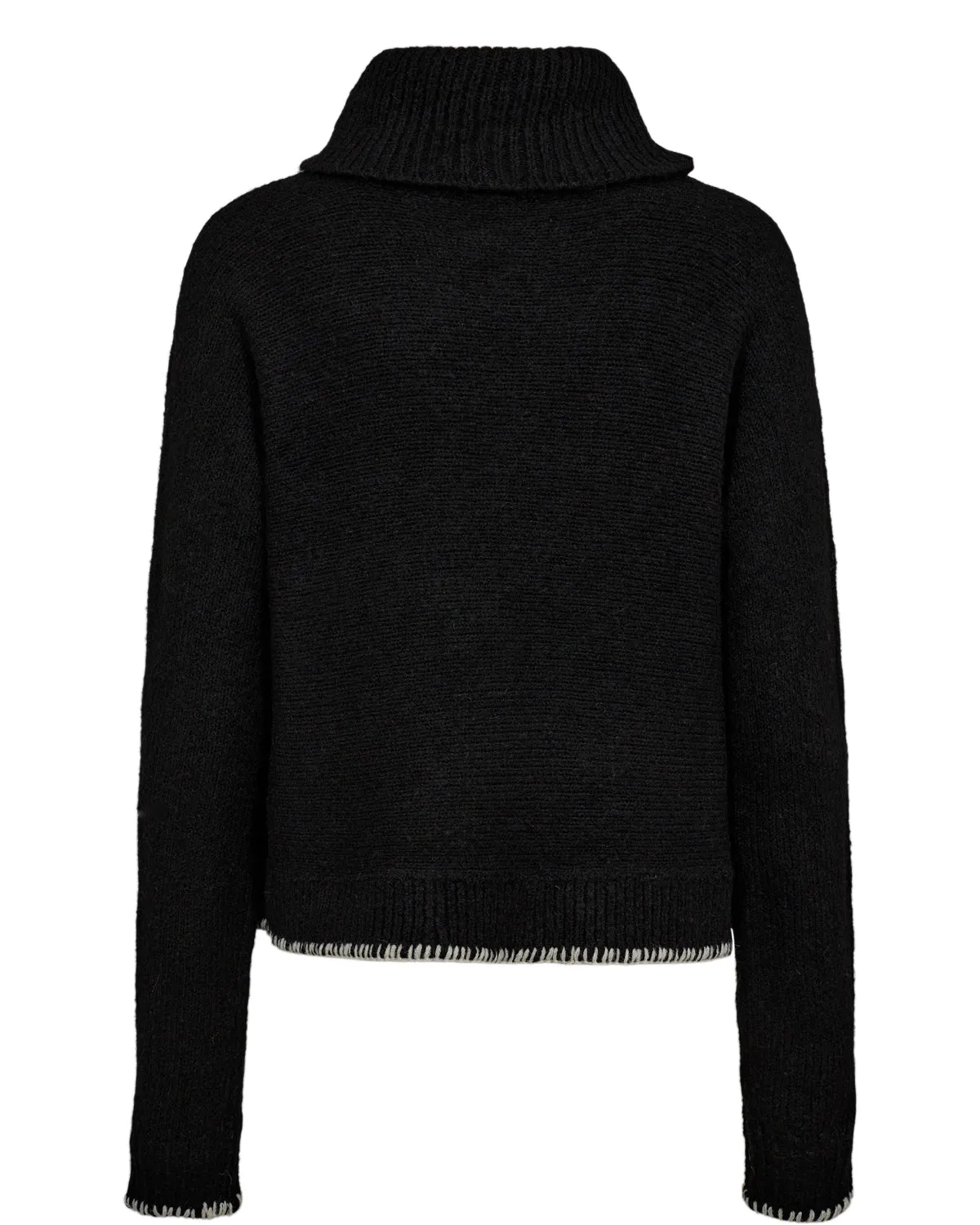 Numph Nuuma Jacquard Pullover in Caviar