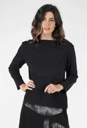 Ocean Front-Pocket Pullover, Black