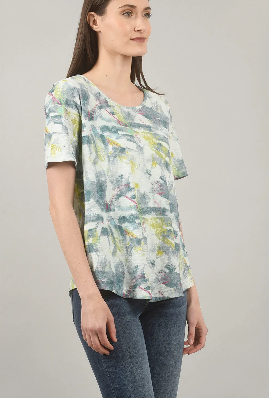 Painterly Tee, Blue Watercolor