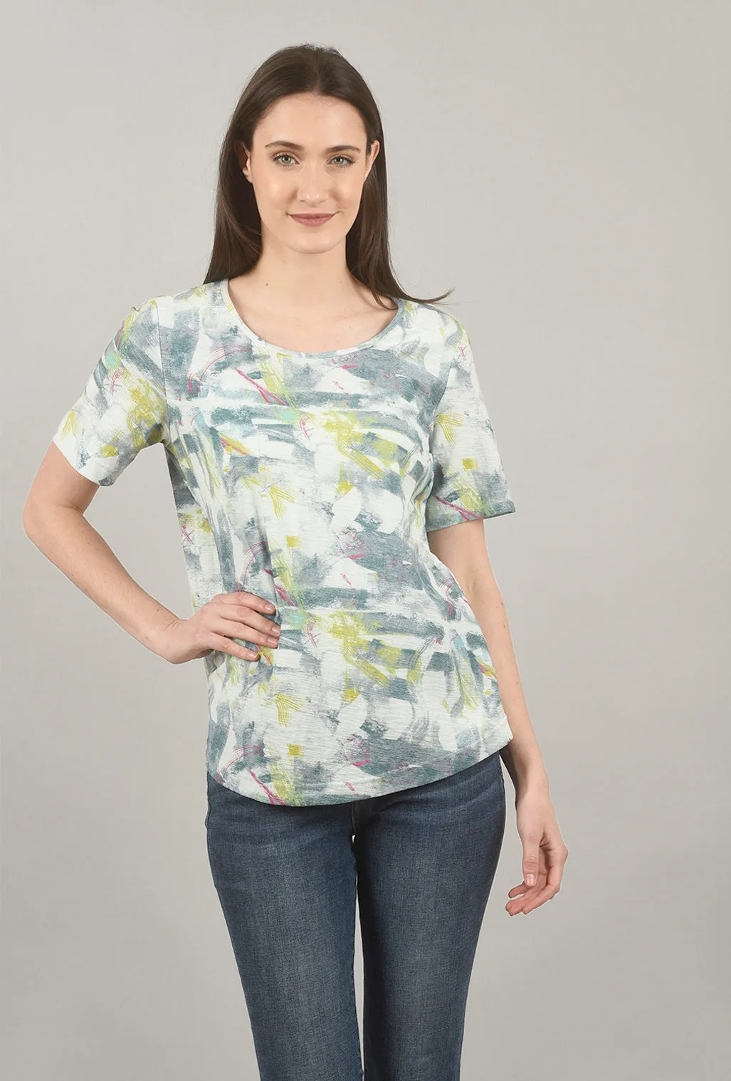 Painterly Tee, Blue Watercolor