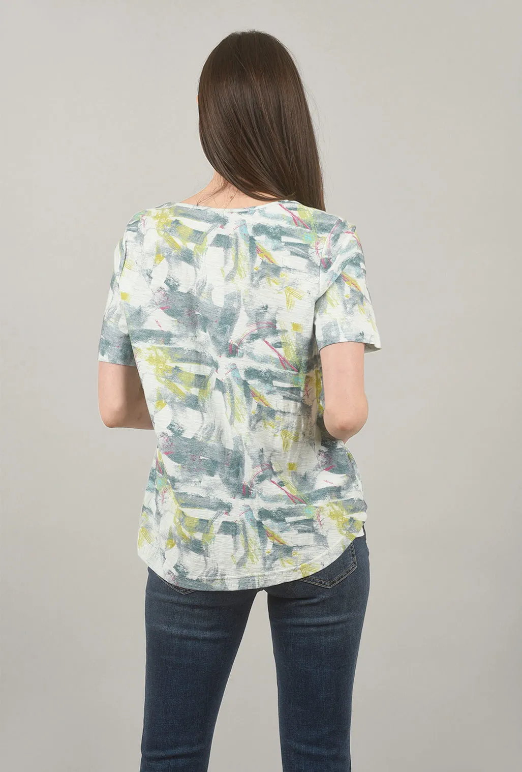 Painterly Tee, Blue Watercolor