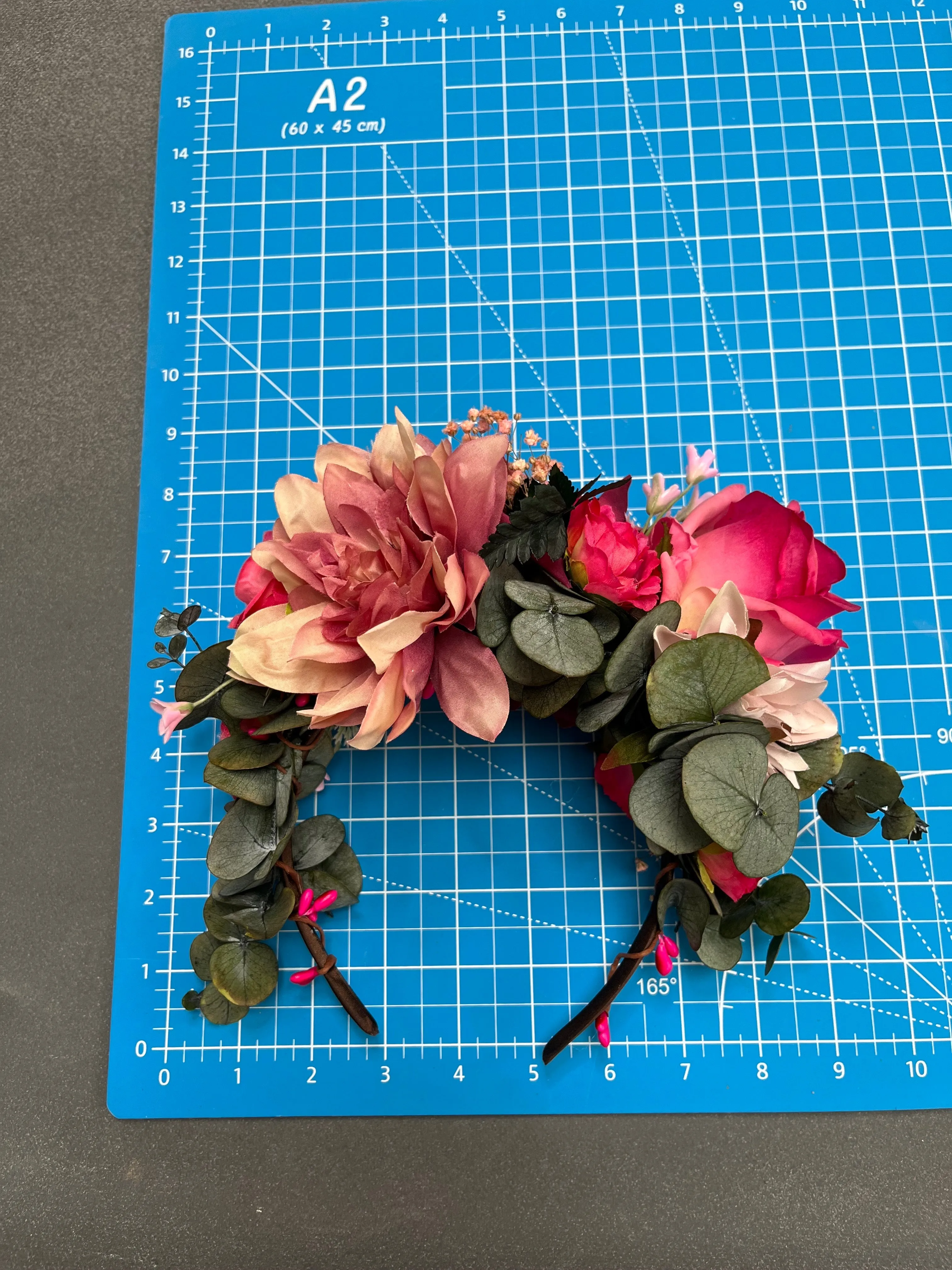 Pink Frida Kahlo flower headband