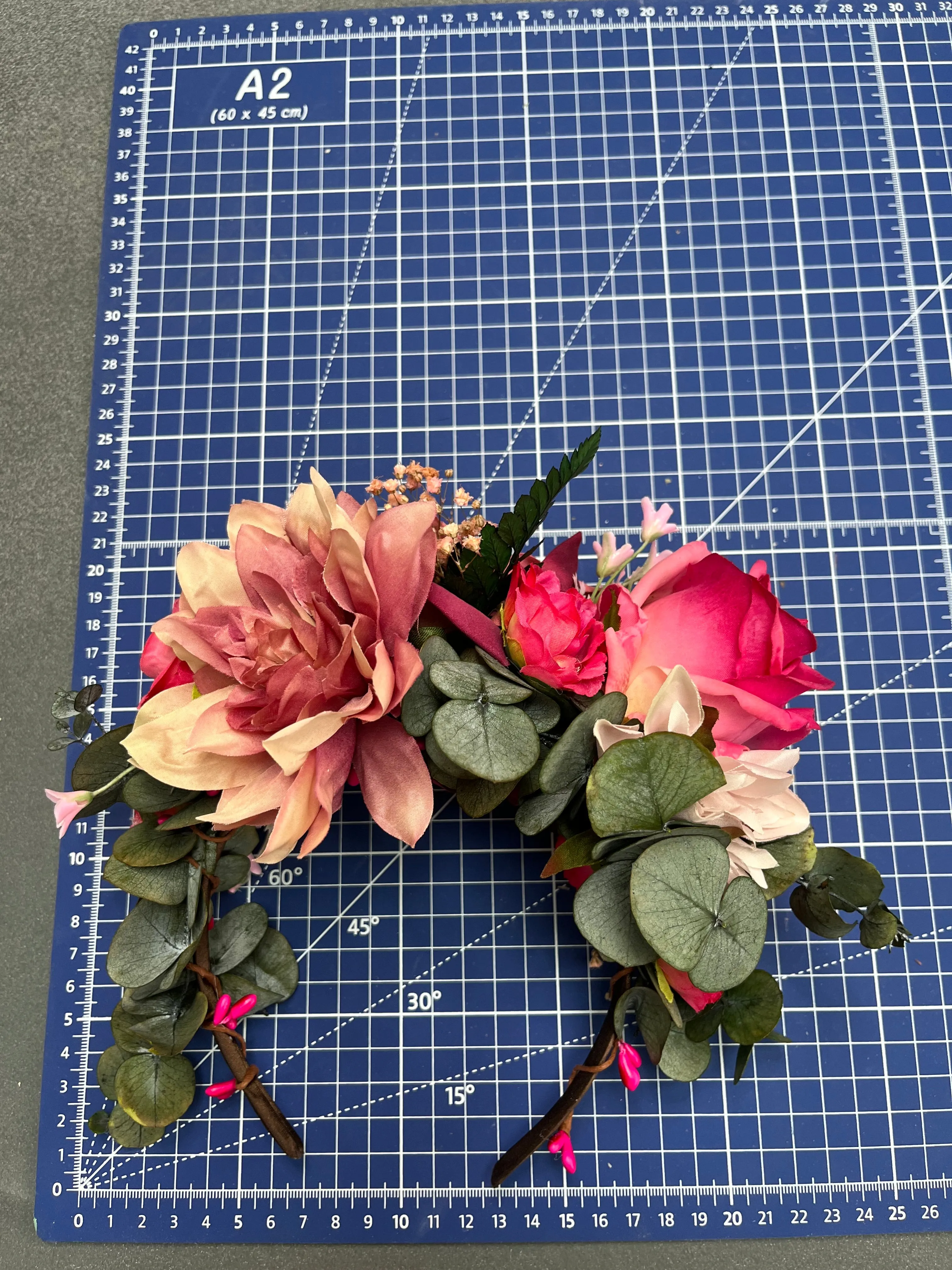 Pink Frida Kahlo flower headband