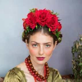 Red Frida Kahlo headband