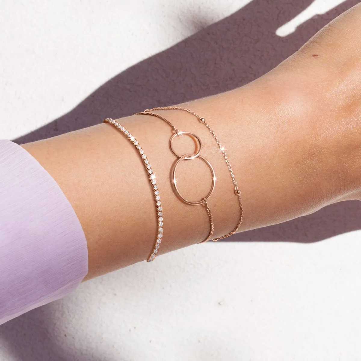 Riviere Spark Rose Gold Bracelet