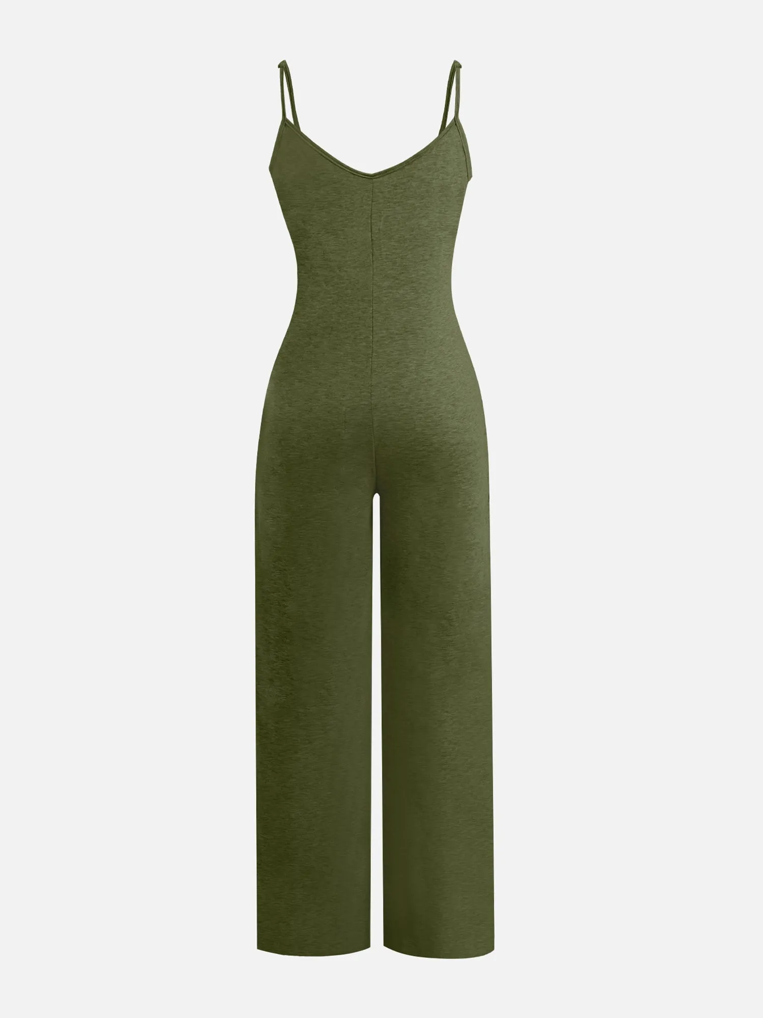 Sleeveless U-Neck Jumpsuit