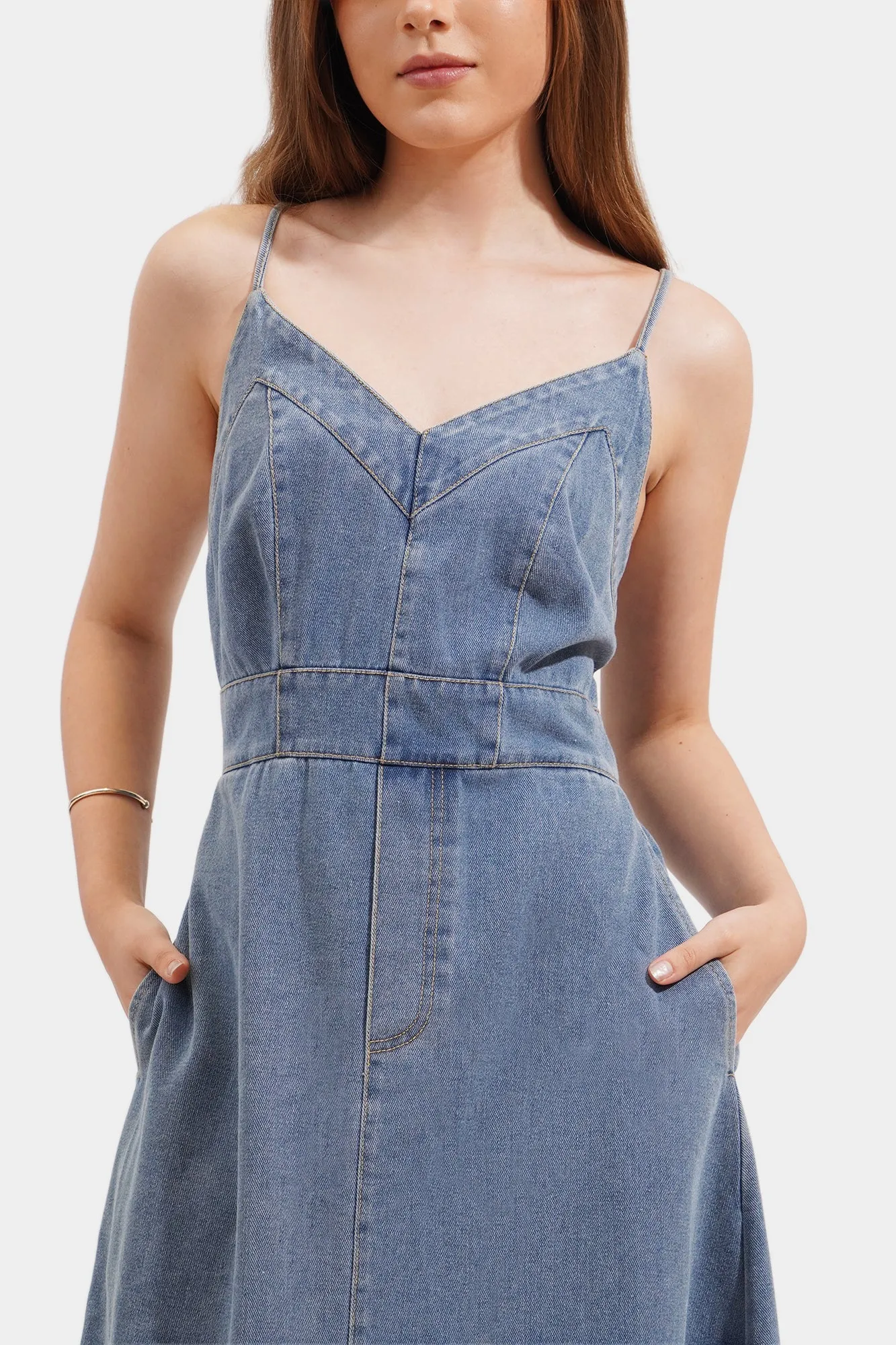 Strappy Denim Dress