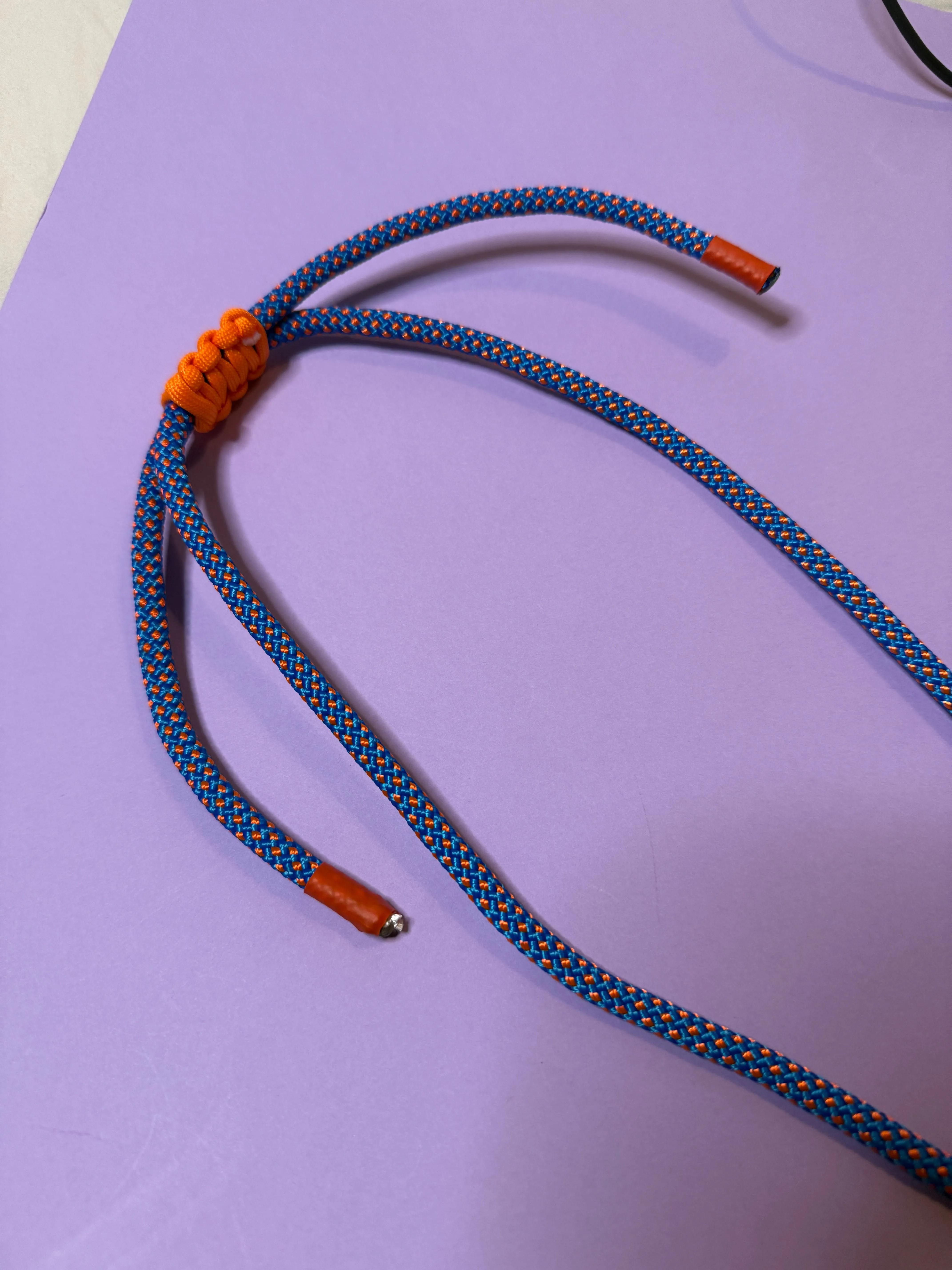 Thick Cord Phone strap lanyard blue orange