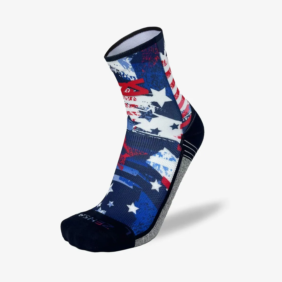 USA Stars and Stripes Running Socks (Mini-Crew)