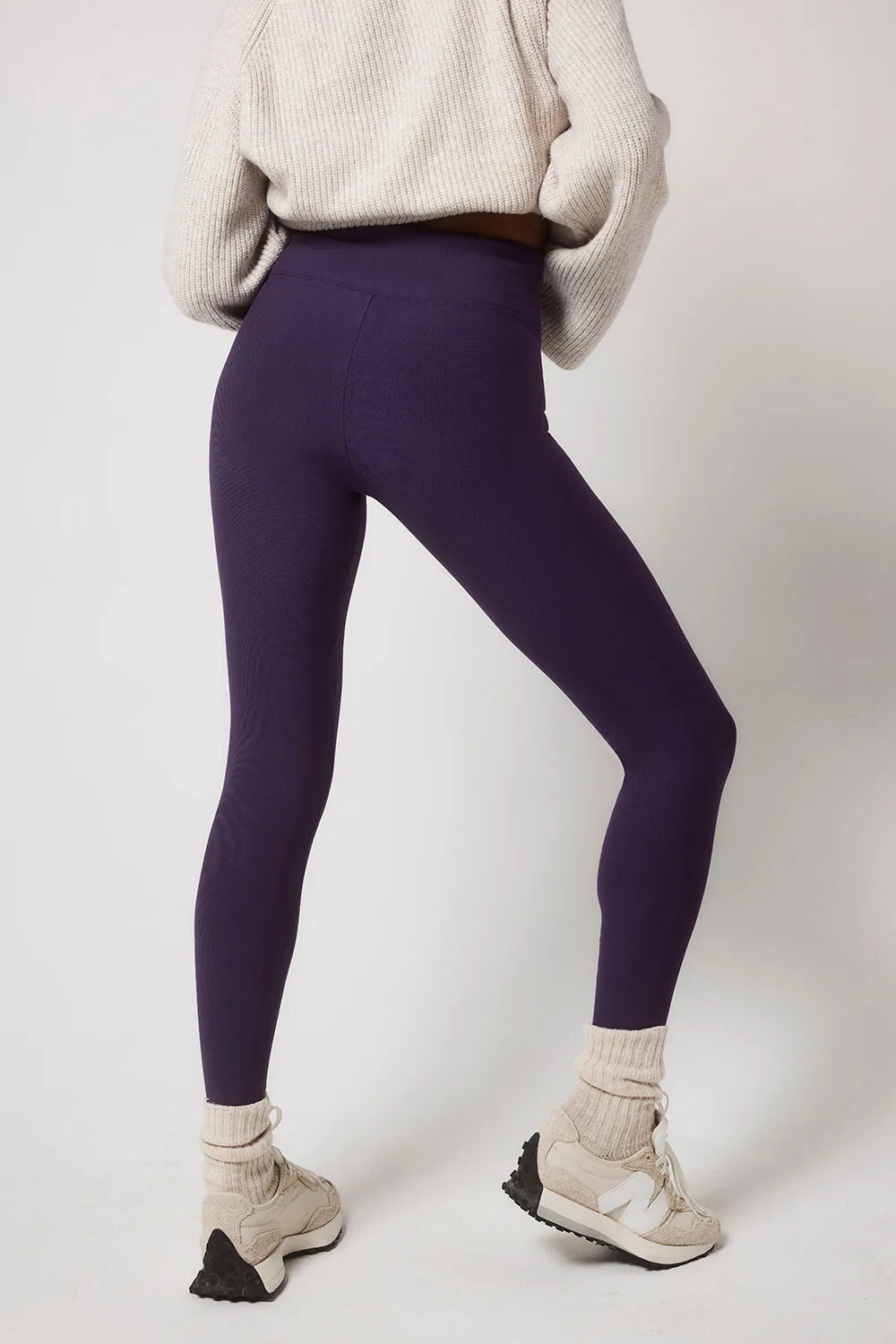 Winter Everyday High Waisted Leggings - Midnight Plum