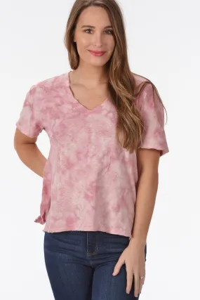 Z SUPPLY THE CLOUD TIE DYE TEE -PINK