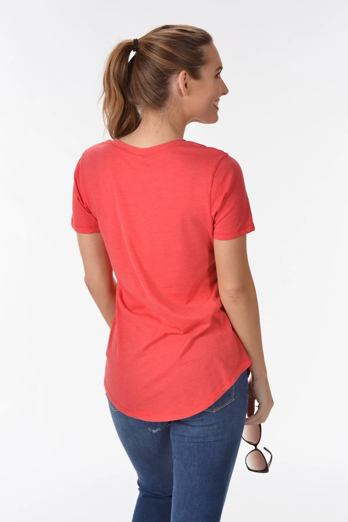 Z SUPPLY THE MICRO MODAL POCKET TEE - TOMATO